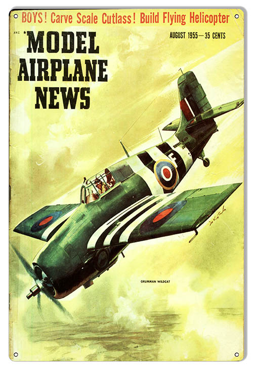Model Airplane News Cover August 1955 12×18