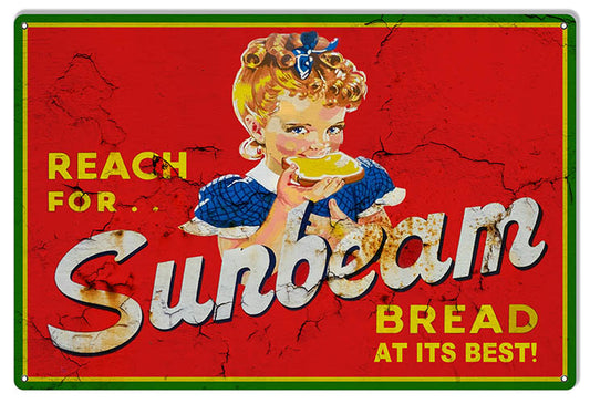Sunbeam Bread Country Vintage Style Metal Sign 12 x 18