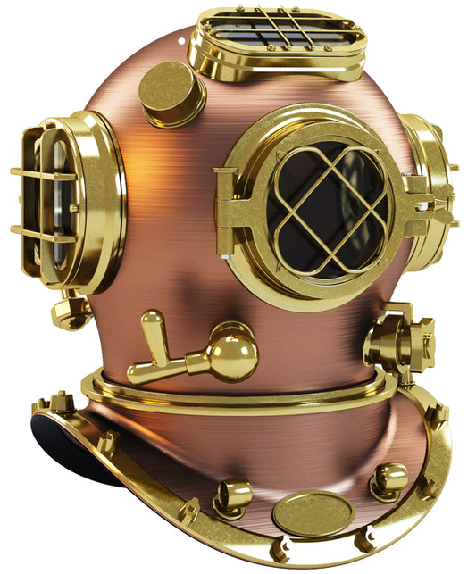 Deep Sea Diver Helmet Vintage Style Metal Sign 18 × 21