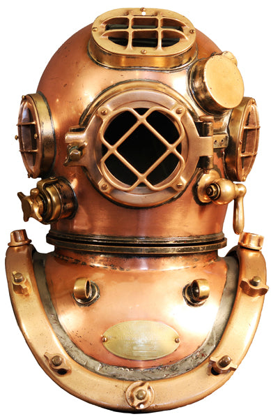 Deep Sea Diver Helmet Vintage Style Metal Sign 18 × 27