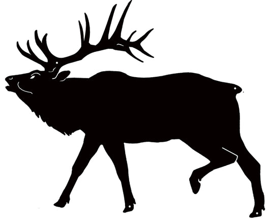 Elk Silhouette Vintage Style Metal Sign 30 × 36