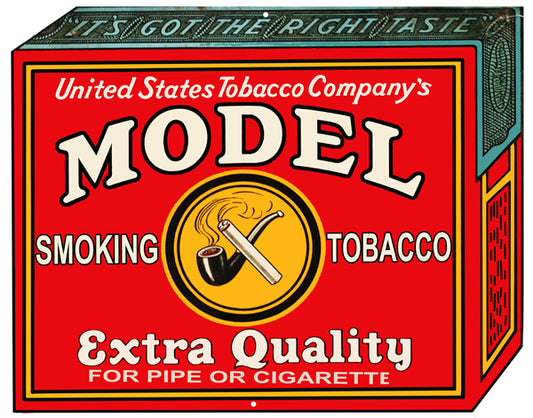 Model Tobacco Vintage Style Metal Sign 12 × 15