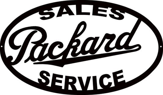 Packard Service Silhouette Vintage Style Metal Sign 14 × 24