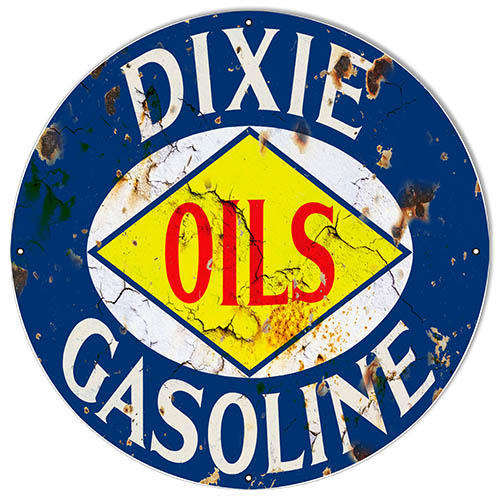 Dixie Oil Gas Station 18″x18″