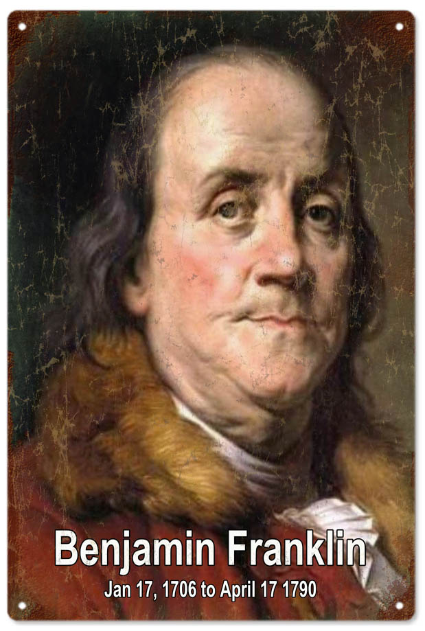 Benjamin Franklin 12x18