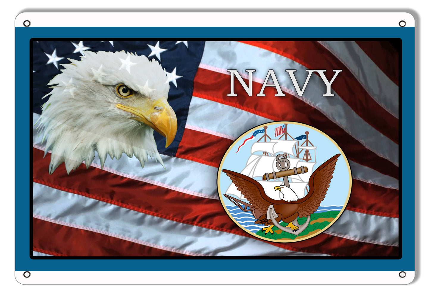 Navy Flag Military 9×12