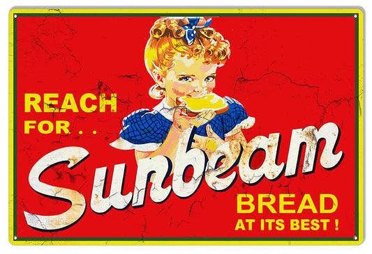 Sunbeam Bread Country Vintage Style Metal Sign 12 × 18