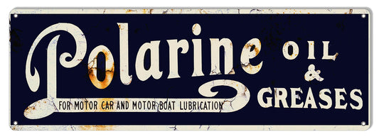 Polarine Grease Motor Oil Vintage Style Metal Sign 8 × 24