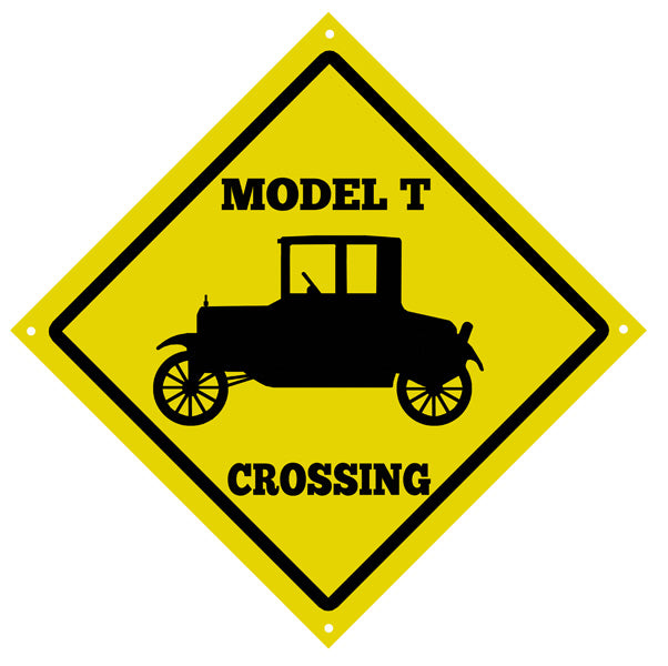 Classic Model T Crossing Automobile 12x12