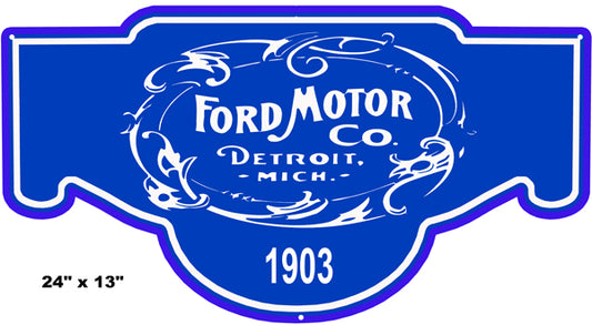Ford Motor 1903 Vintage Style Metal Sign 24 x 24