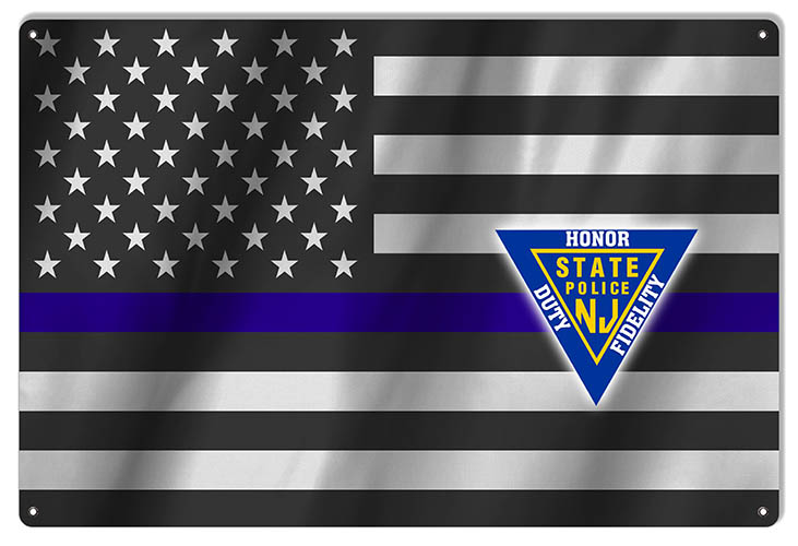 Blue Lives Matter Honor NJ Police Flag 12x18