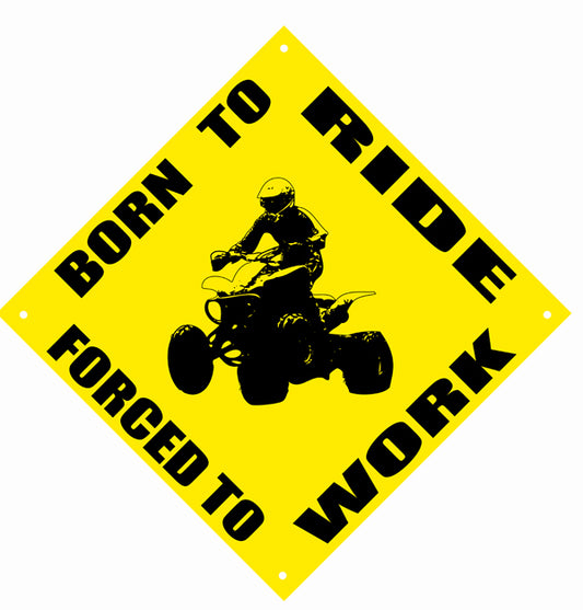 Born To Ride Motor Bike Garage Vintage Style Metal Sign 12 x 12