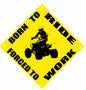Born To Ride Motor Bike Garage 12x12