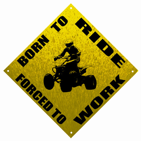 Muddy Born To Ride Motor Bike Vintage Style Metal Sign 12 x 12