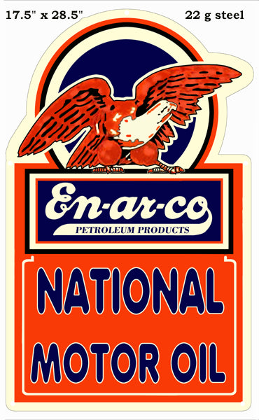 Enarco National Motor Oil Gas Station 17.5″x28.5″