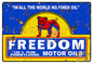 Freedom Motor Oils Gas Station 16″x24″
