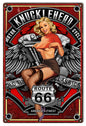 Route 66 Motorcycle Pin Up Girl 12x18