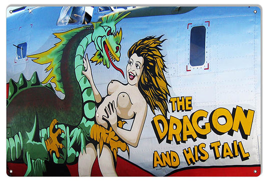 Nose Art Dragon And His Tail Aviation 12x18