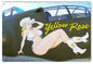 Pin Up Girl Nose Art Yellow Rose 12x18