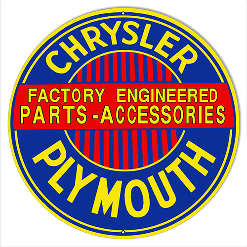 Chrysler Plymouth Parts Gas Station Vintage Style Metal Sign 14 x 14
