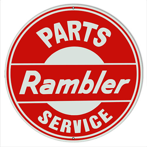 Rambler Parts Service Motor Oil Vintage Style Metal Sign 14 x 14