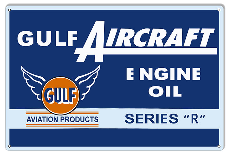 Gulf Aircraft Engine Oil Aviation 12″x18″