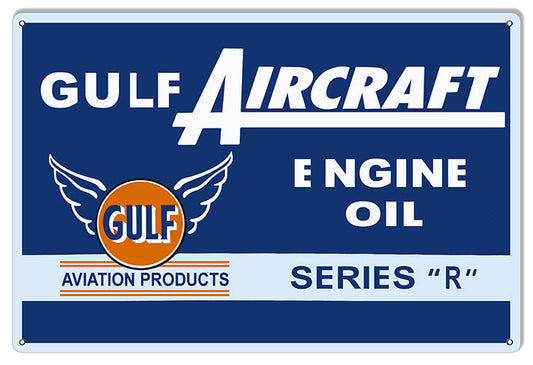 Gulf Aircraft Engine Oil Aviation 12″x18″