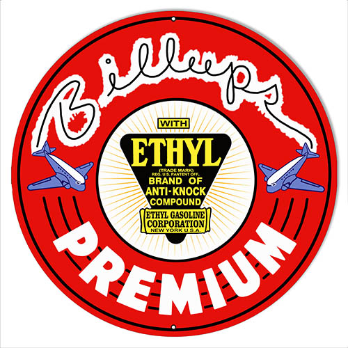 Billups Premium Motor Oil Gas Station Vintage Style Metal Sign 14 x 14
