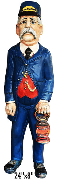 Train Conductor Railroad 8x24