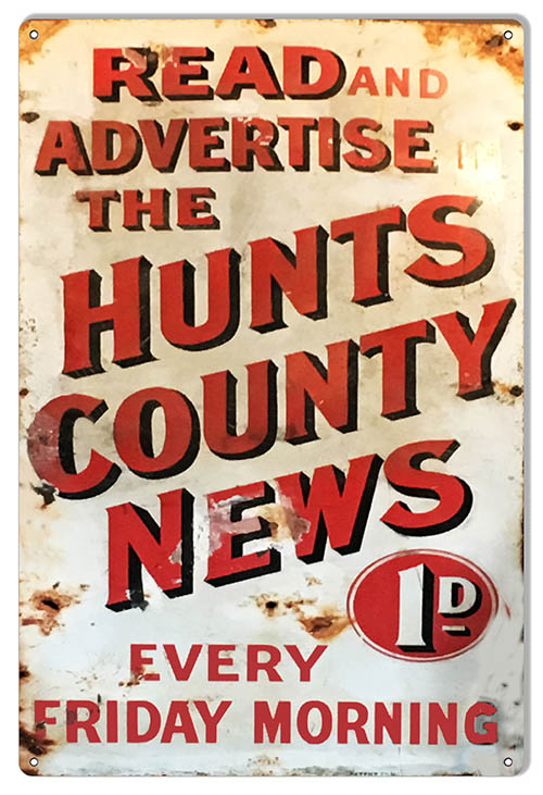 Hunts County Newspaper 12″x18″