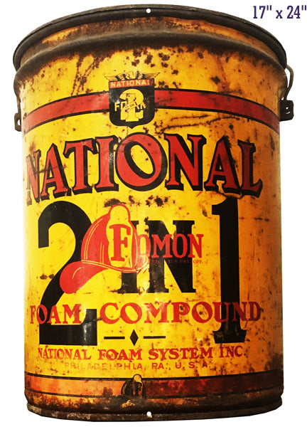 Firefighters National Foam Vintage Style Metal Sign 17 x 24
