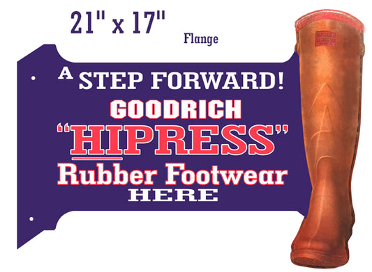 Goodrich Rubber Boots Flange Vintage Style Metal Sign 17 x 21