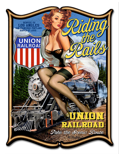 Pin Up Girl Union Railroad 14×18