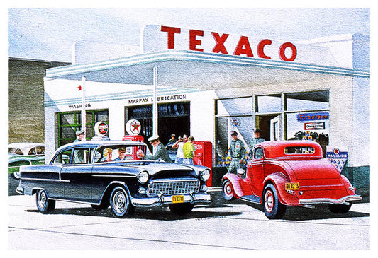 Texaco Gas Station Buick Car Vintage Style Metal Sign 12 × 18
