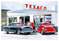 Texaco Gas Station Buick Car 12×18
