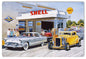 Hot Rod Shell Gas Station Jack Schmitt 12×18