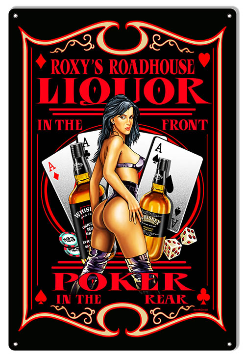 Pin Up Girl Roxys Roadhouse 12×18