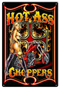 Motorcycle Chopper Hot Ass 12×18