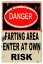Danger Farting Area 12×18