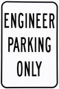 Engineer Parking Only Railroad 8×12