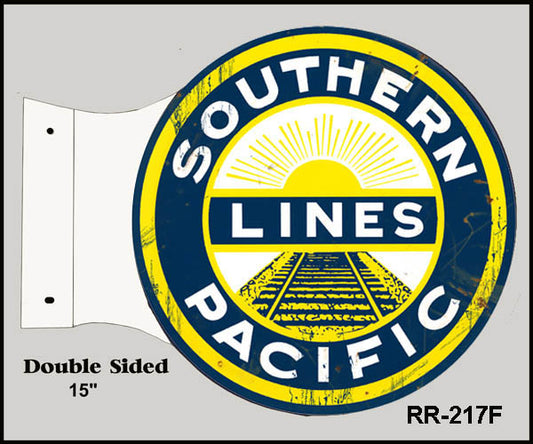 Southern Pacific Flange Vintage Style Metal Sign 15 x 17