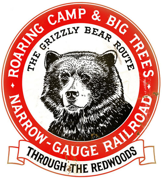 Camp Grizzly Railroad Vintage Style Metal Sign 12 × 12