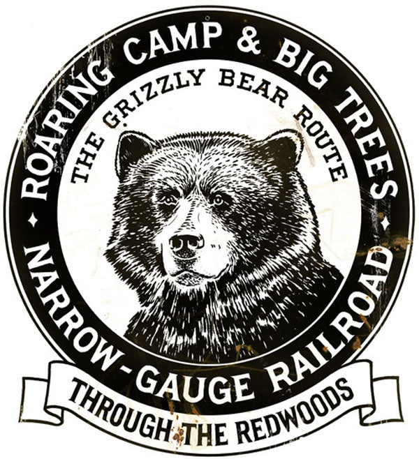 Black Roaring Camp Grizzly Railroad 12×12