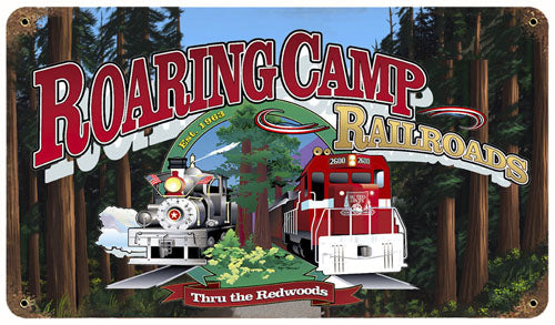 Thru The Redwoods Railroad 8×14