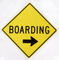 RR-5 Boarding -Points to Right Railroad 12×12