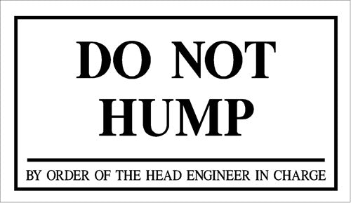 RR-54 Do Not Hump Railroad 12x 9