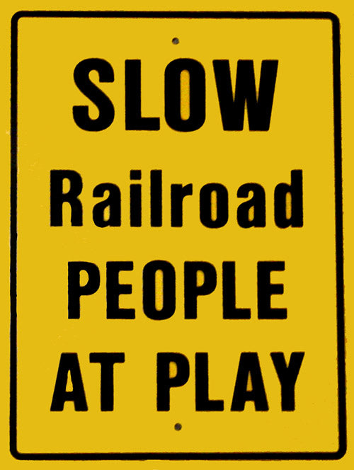RR-65 Slow Railroad People At Play Railroad 9x12