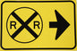 RR-7 R R Railroad Points To Right 12x18