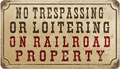 No Trespassing Vintage Style Metal Sign 8 x 14
