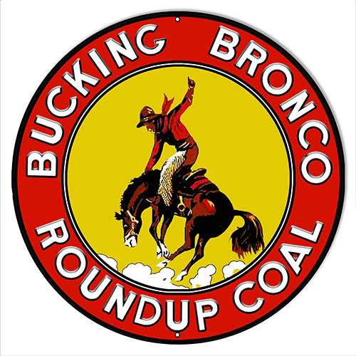 Bucking Bronco Rounup Coal Country 18x18
